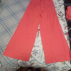 Womans size small pink coral wide leg pants